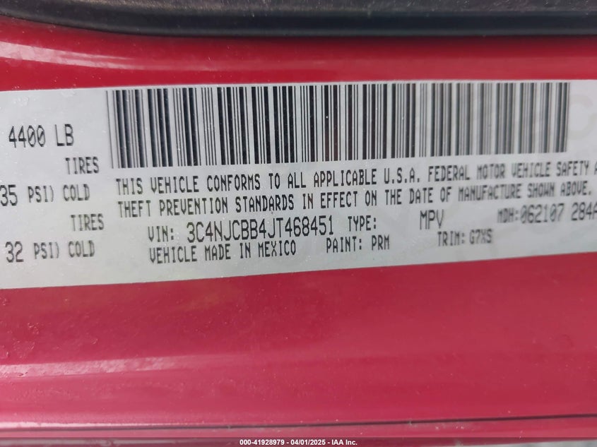 2018 JEEP COMPASS SUN AND WHEEL FWD - 3C4NJCBB4JT468451