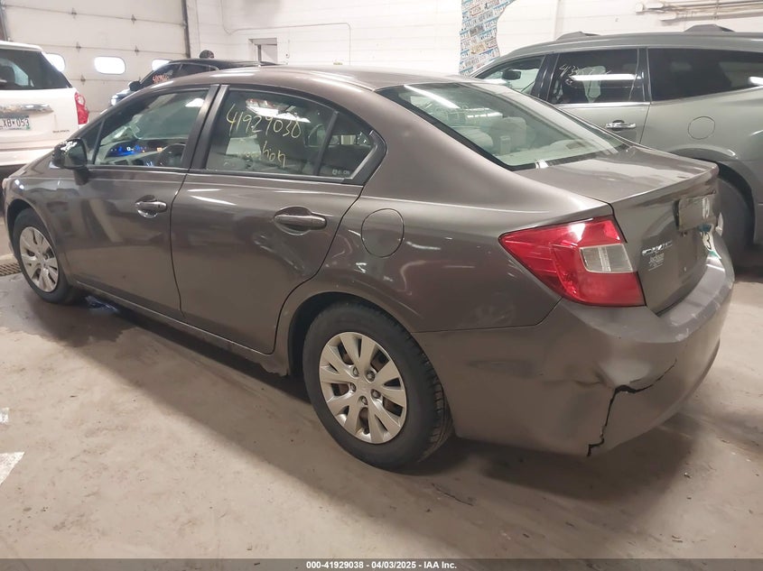 2012 HONDA CIVIC VIN: JHMFB2F52CS001726