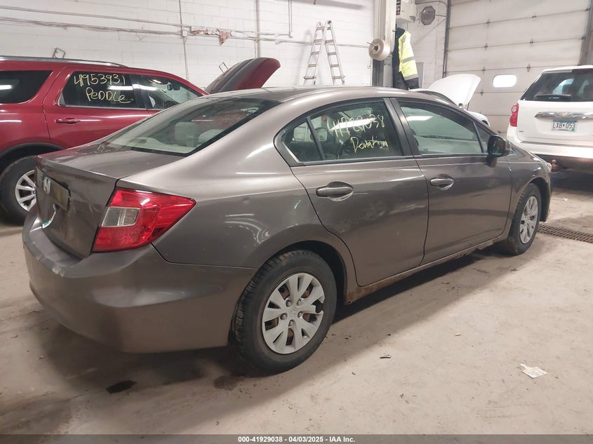 2012 HONDA CIVIC VIN: JHMFB2F52CS001726