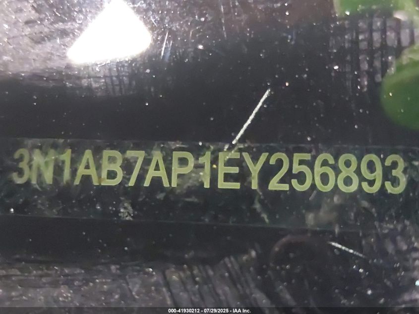 2014 Nissan Sentra Sl VIN: 3N1AB7AP1EY256893 Lot: 41930212