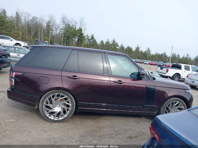 2018 Land Rover Range Rover 3.0L V6 Supercharged VIN: SALGR2RV3JA502908 Lot: 41930423