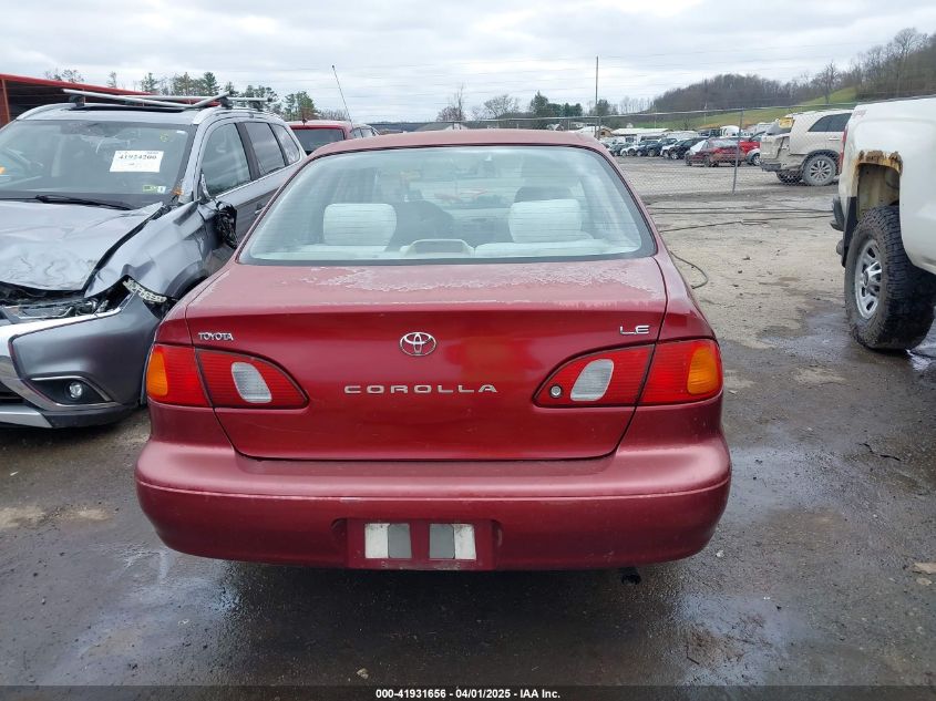 2000 Toyota Corolla Le VIN: 2T1BR12E9YC296098 Lot: 41931656