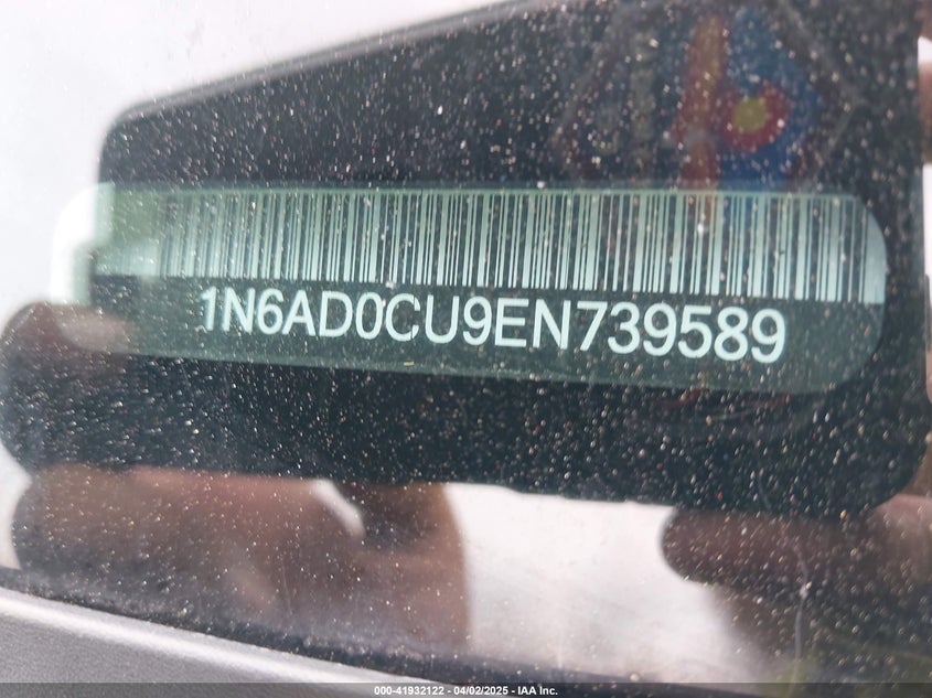 2014 NISSAN FRONTIER VIN: 1N6AD0CU9EN739589
