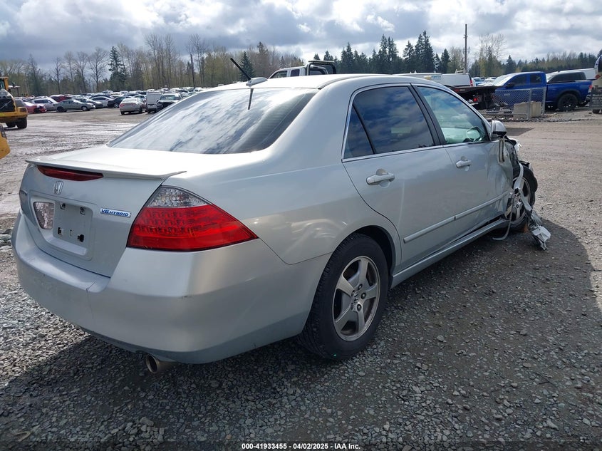 2007 HONDA ACCORD HYBRID VIN: JHMCN36407C800024