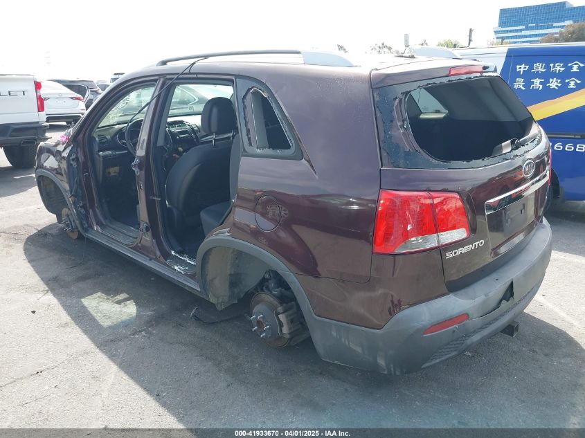 2011 Kia Sorento Lx VIN: 5XYKT3A17BG001443 Lot: 41933670