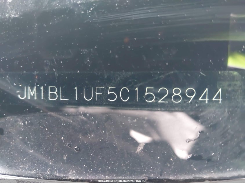 2012 MAZDA 3 VIN: JM1BL1UF5C1528944