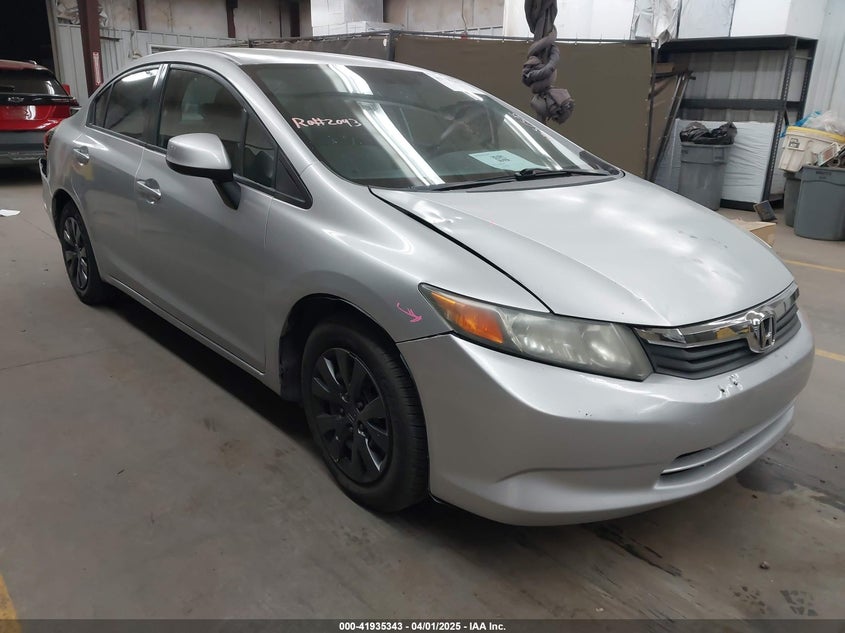 2012 HONDA CIVIC VIN: 19XFB2F59CE342898