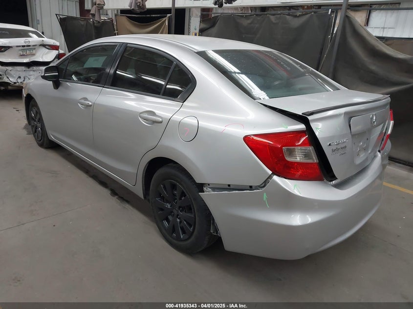 2012 HONDA CIVIC VIN: 19XFB2F59CE342898