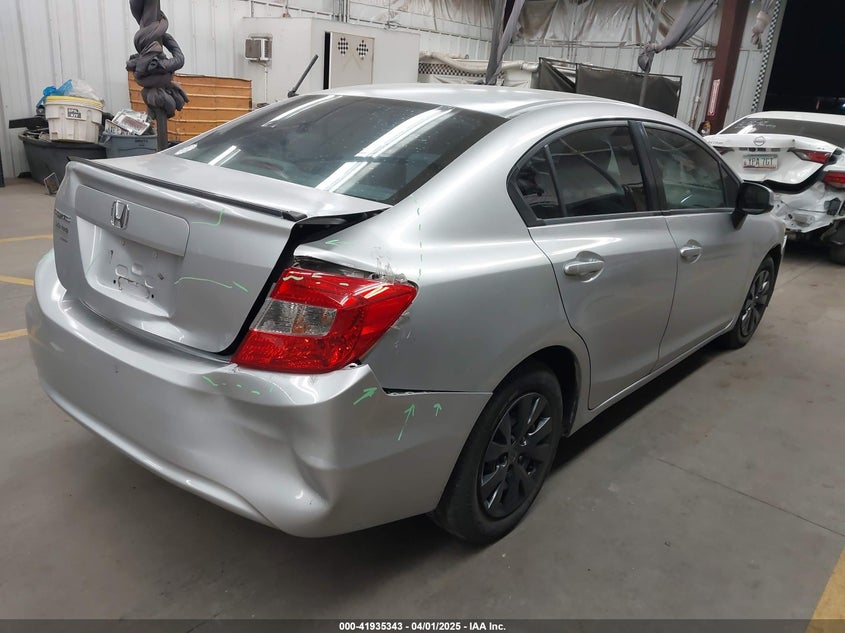 2012 HONDA CIVIC VIN: 19XFB2F59CE342898