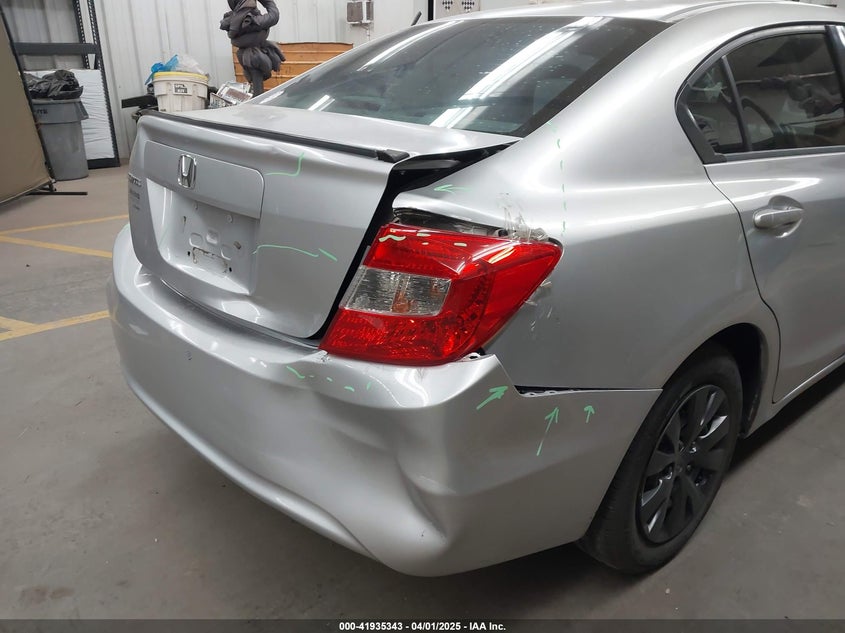 2012 HONDA CIVIC VIN: 19XFB2F59CE342898