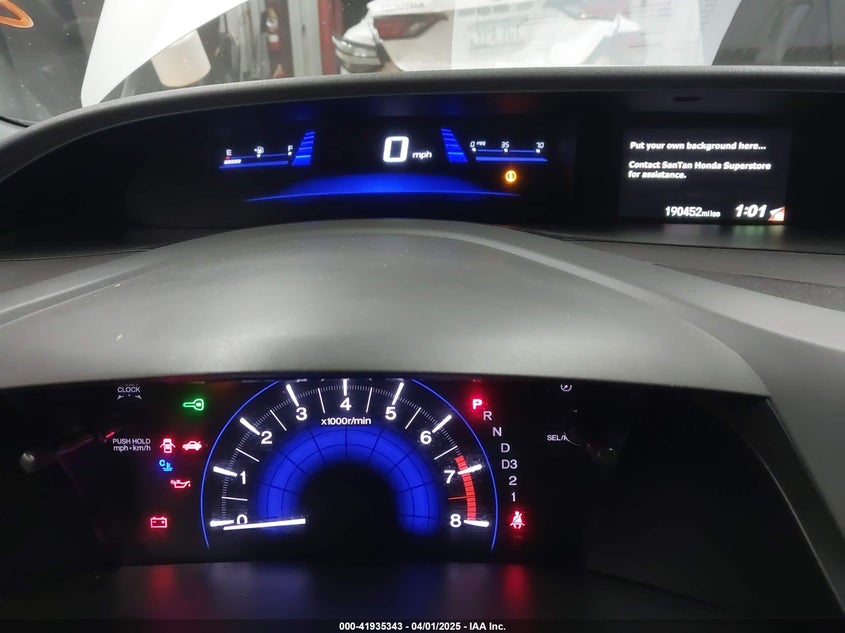 2012 HONDA CIVIC VIN: 19XFB2F59CE342898