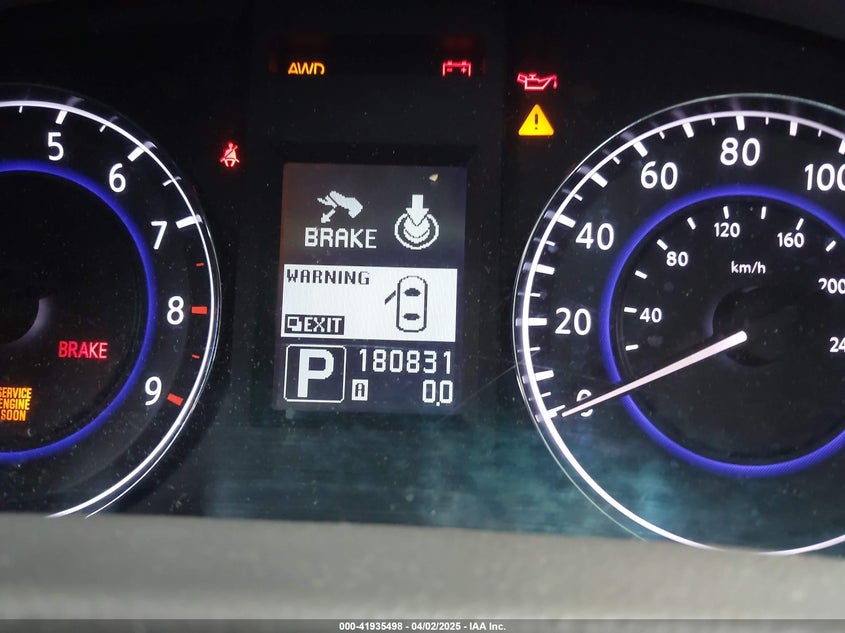 2010 INFINITI G37X VIN: JN1CV6AR0AM459492