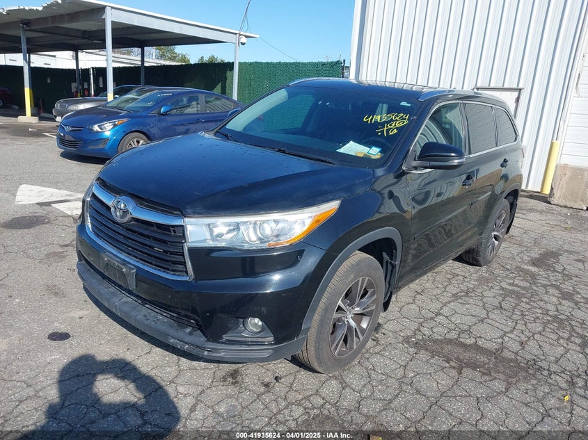 2016 TOYOTA HIGHLANDER VIN: 5TDJKRFH1GS287596