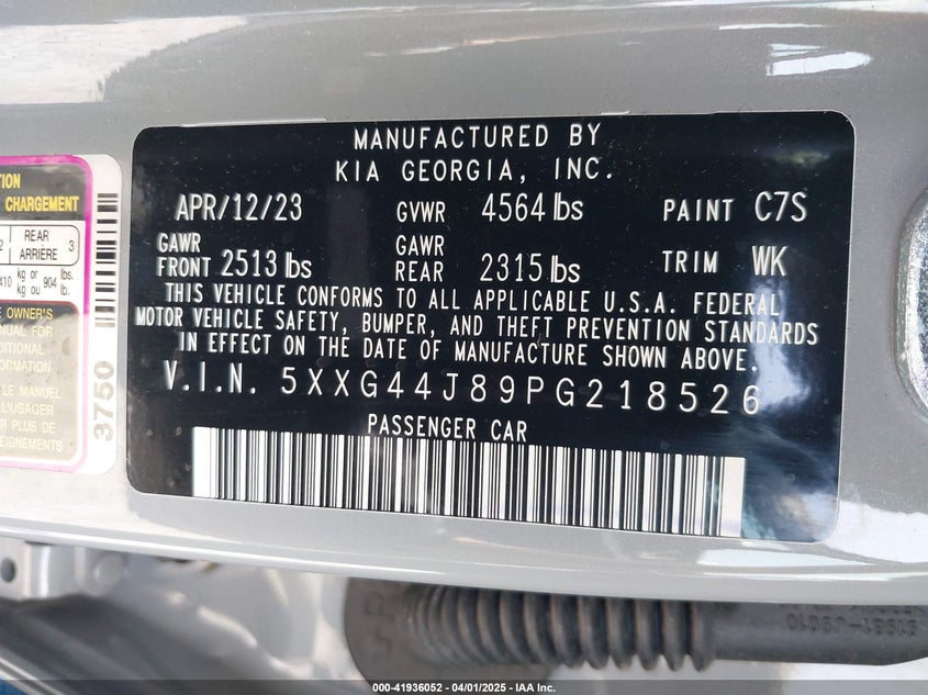 2023 KIA K5 GT - 5XXG44J89PG218526