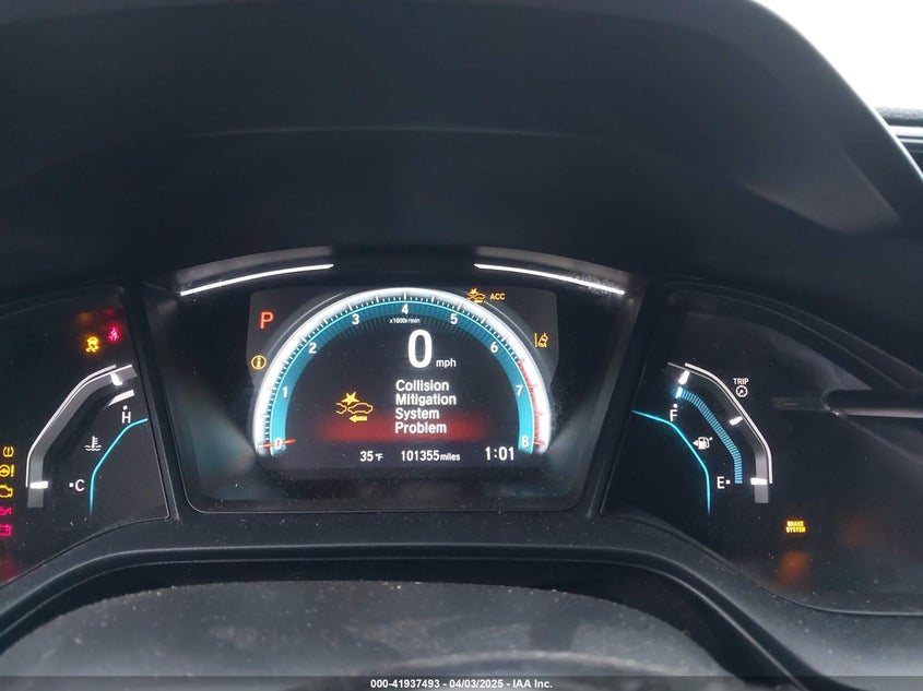 2019 HONDA CIVIC VIN: SHHFK7H34KU401856
