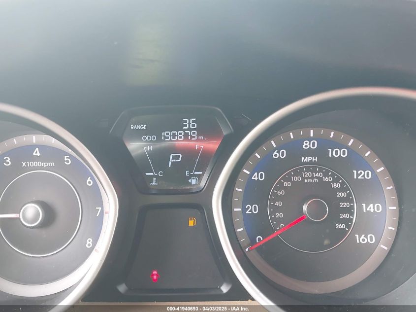 2013 Hyundai Elantra Gls (Ulsan Plant) VIN: KMHDH4AE1DU800893 Lot: 41940693