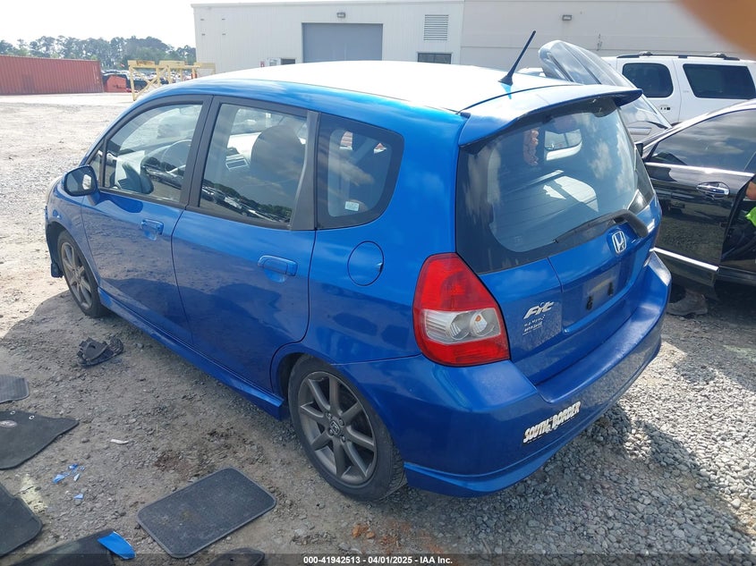 2007 HONDA FIT VIN: JHMGD386X7S029838