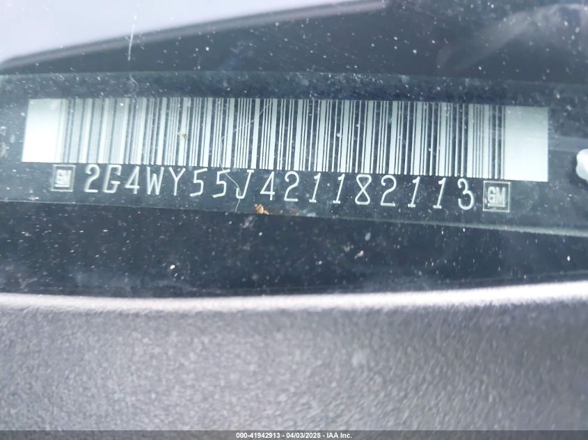 2002 Buick Century Limited VIN: 2G4WY55J421182113 Lot: 41942913