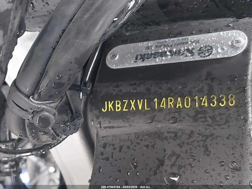VIN JKBZXVL14RA014338 2024 KAWASAKI ZX1002 L