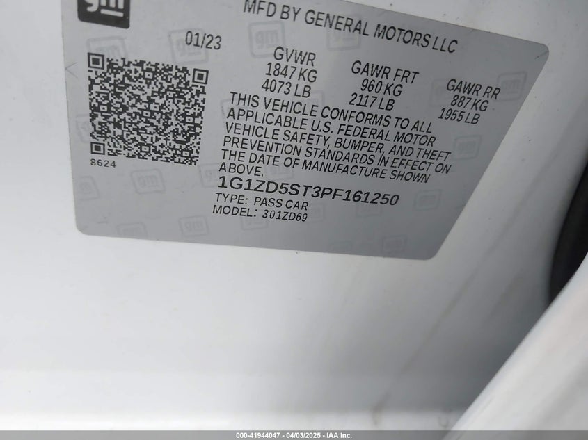 2023 CHEVROLET MALIBU FWD 1LT - 1G1ZD5ST3PF161250