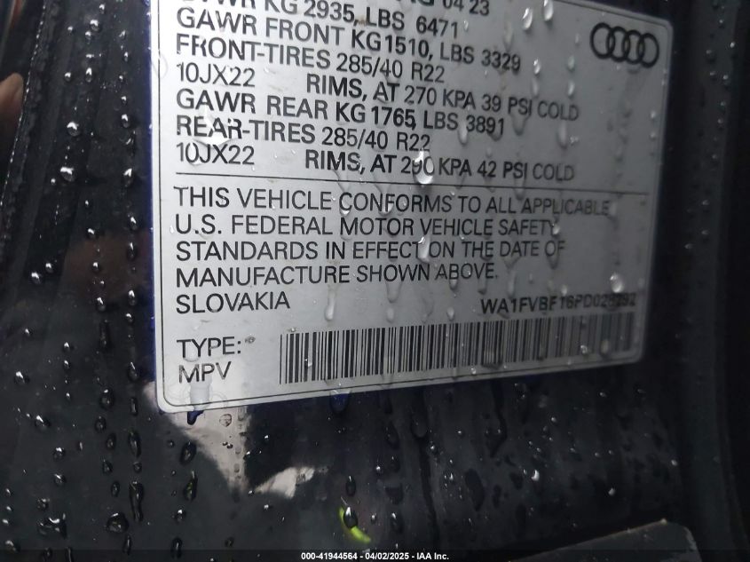 2023 Audi Q8 - WA1FVBF16PD028292