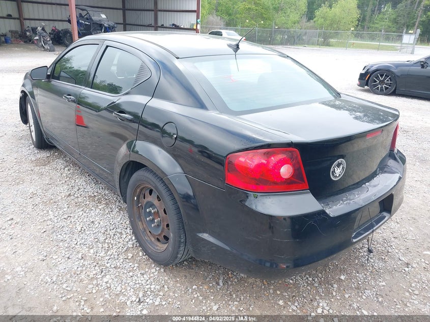 2012 DODGE AVENGER VIN: 1C3CDZAB2CN231368