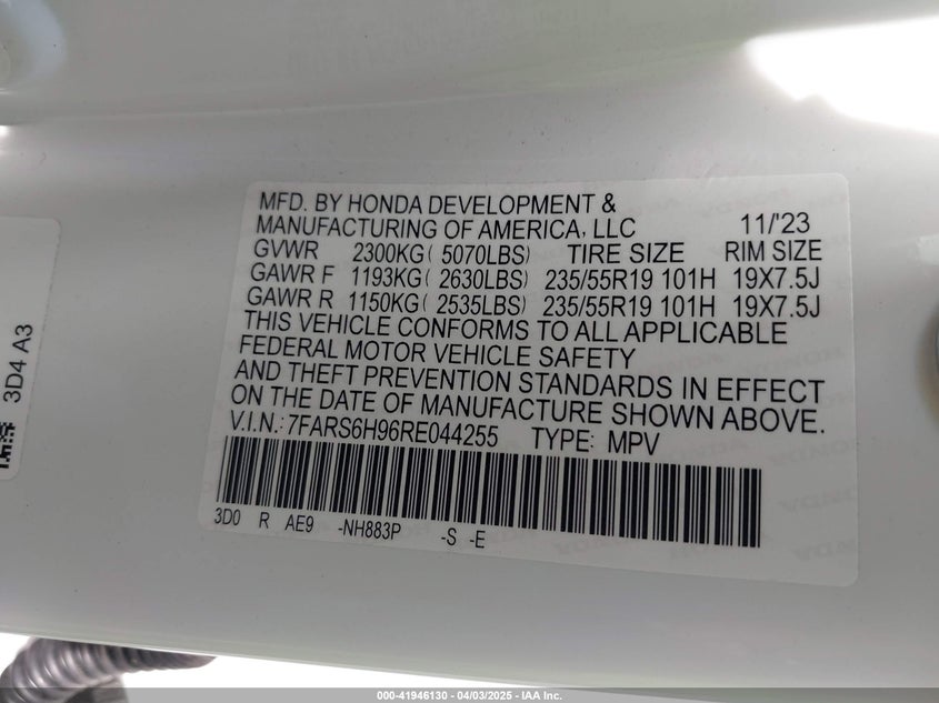 2024 HONDA CR-V HYBRID SPORT TOURING - 7FARS6H96RE044255