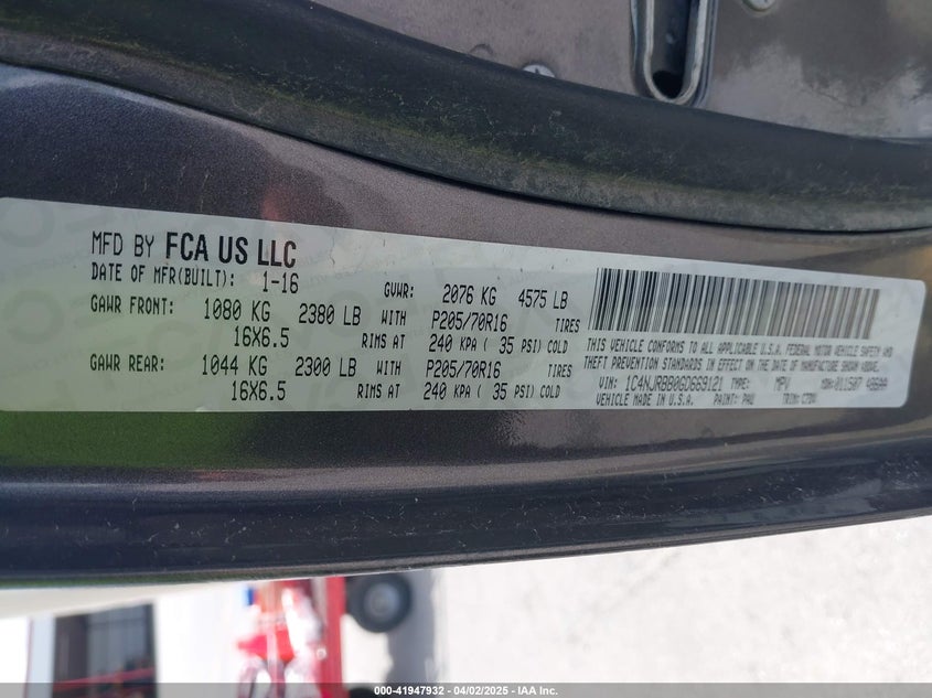 2016 JEEP PATRIOT SPORT - 1C4NJRBB0GD669121