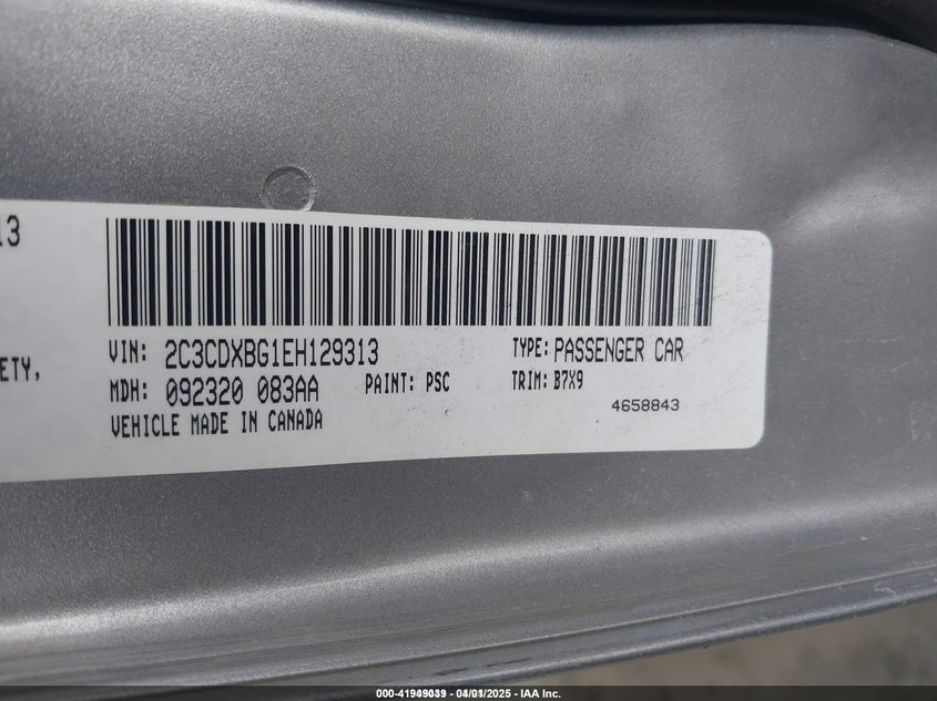 2014 DODGE CHARGER SE - 2C3CDXBG1EH129313