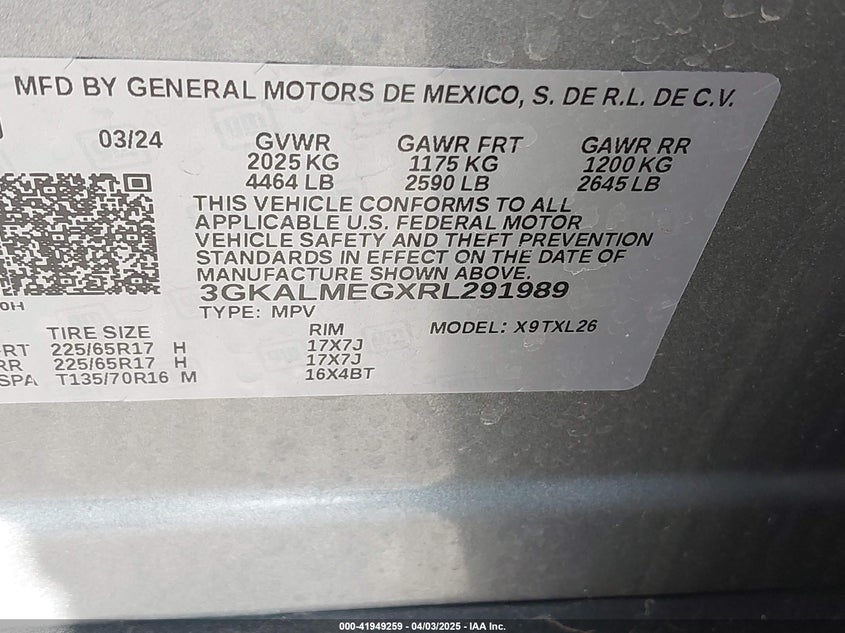2024 GMC TERRAIN SLE - 3GKALMEGXRL291989