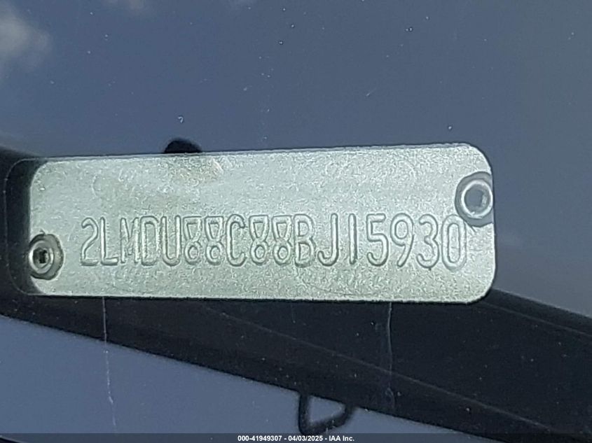 2008 Lincoln Mkx VIN: 2LMDU88C88BJ15930 Lot: 41949307