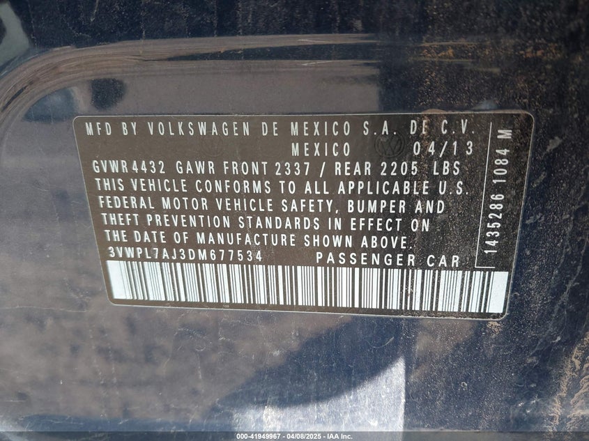 2013 VOLKSWAGEN JETTA SPORTWAGEN 2.0L TDI - 3VWPL7AJ3DM677534