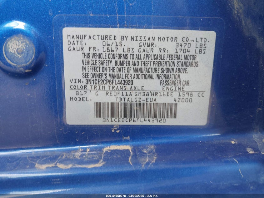 2015 NISSAN VERSA NOTE SR - 3N1CE2CP6FL443920