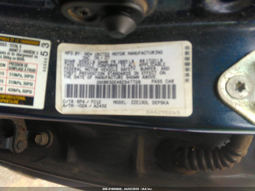 2008 TOYOTA COROLLA VIN: 1NXBR32E48Z947728