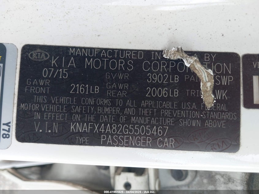 2016 KIA FORTE EX - KNAFX4A82G5505467