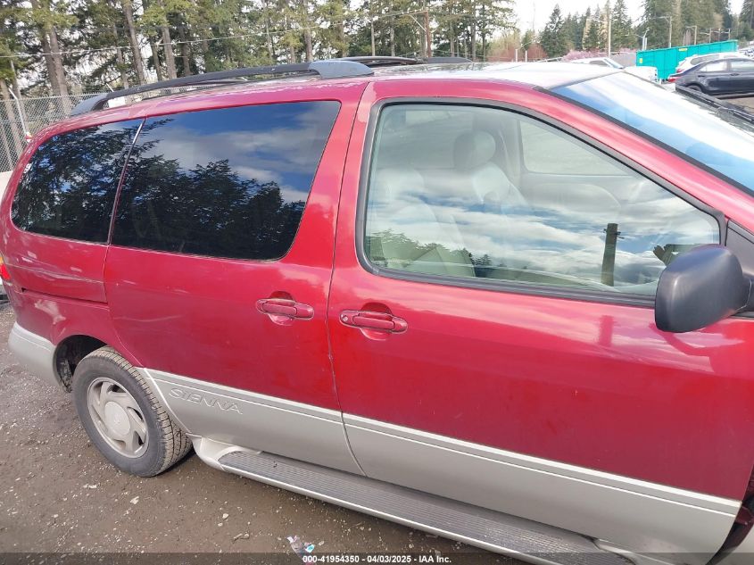 2000 Toyota Sienna Xle VIN: 4T3ZF13C5YU284262 Lot: 41954350