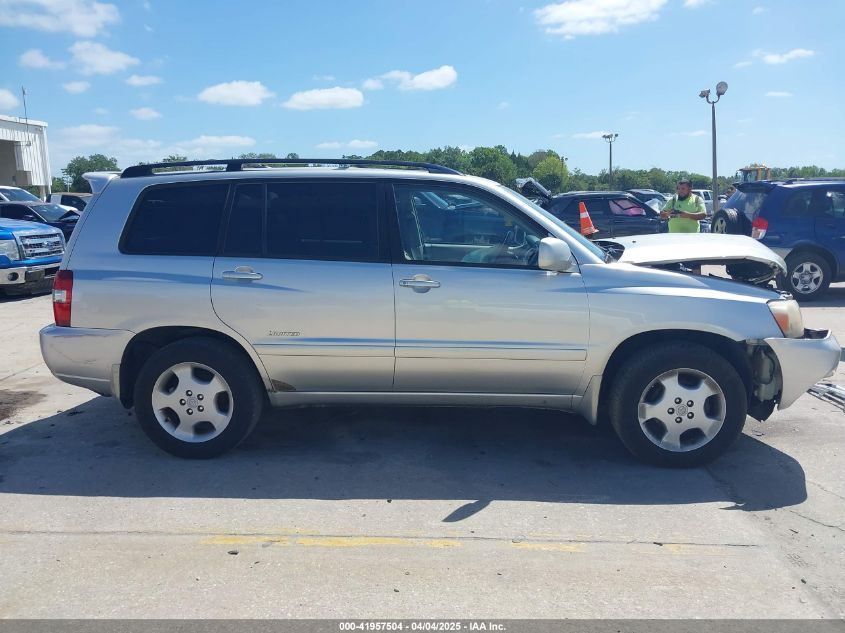 2007 Toyota Highlander Limited V6 VIN: JTEEP21A770224960 Lot: 41957504