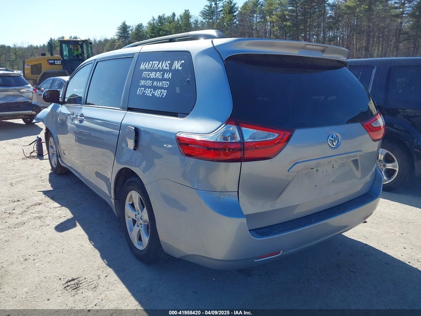 2016 TOYOTA SIENNA VIN: 5TDKK3DC6GS711315