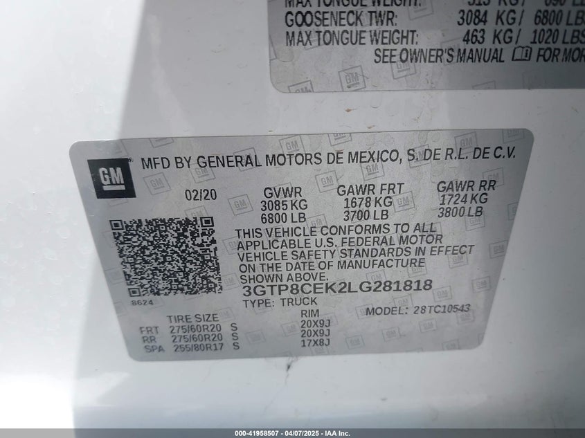 2021 CHEVROLET SILVERADO VIN: 1GCRYAEF4MZ324783