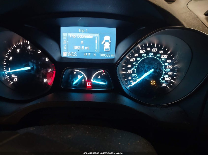 2013 FORD ESCAPE VIN: 1FMCU0F78DUA33201
