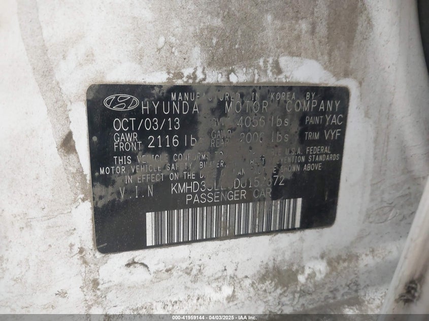 2013 HYUNDAI ELANTRA GT KMHD35LE6DU152372