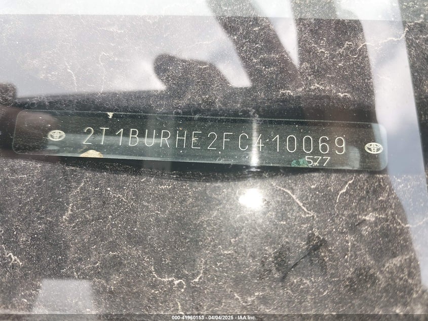 2015 TOYOTA COROLLA LE - 2T1BURHE2FC410069