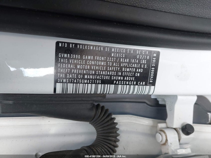 2016 VOLKSWAGEN BEETLE 1.8T DUNE - 3VWS17AT5GM621195