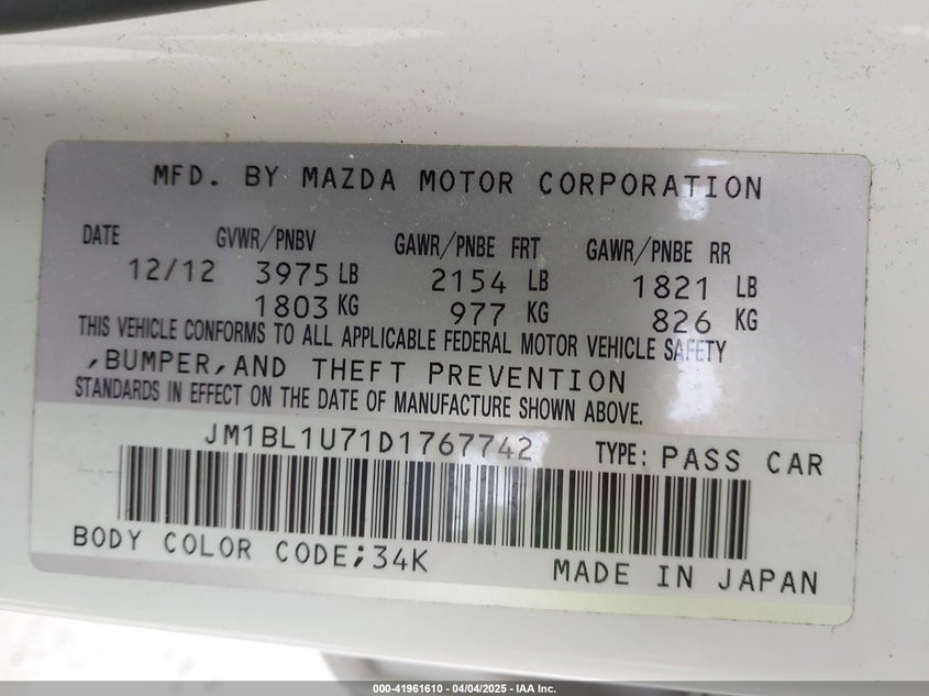 2013 MAZDA MAZDA3 I SPORT - JM1BL1U71D1767742