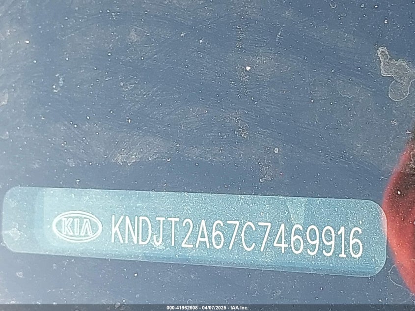 2012 KIA SOUL VIN: KNDJT2A67C7469916