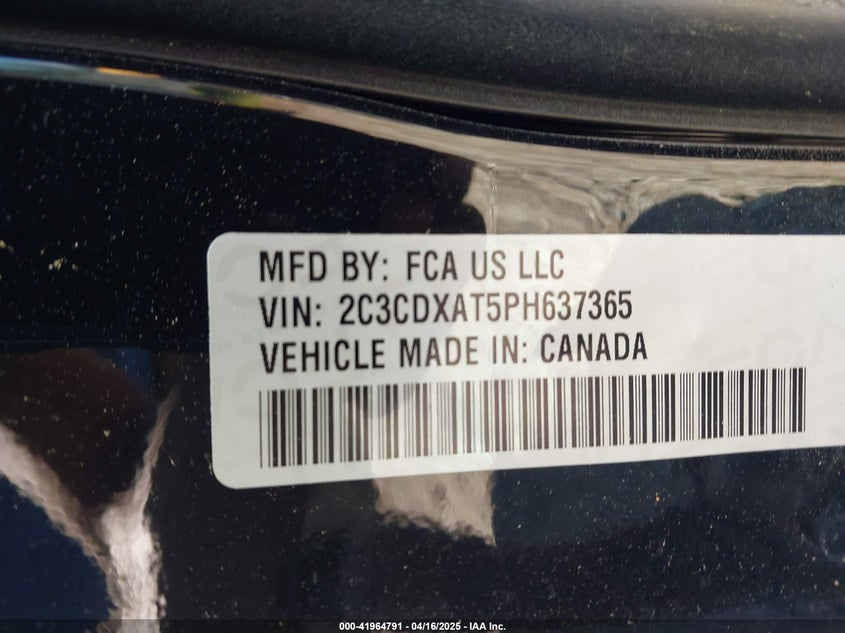 2023 DODGE CHARGER POLICE RWD - 2C3CDXAT5PH637365