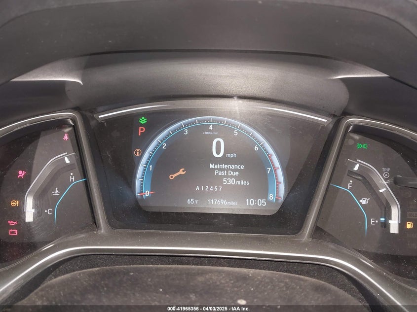2016 HONDA CIVIC VIN: 19XFC1F40GE017917