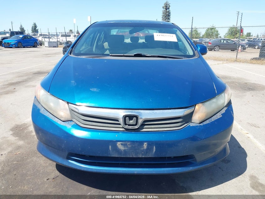 2012 HONDA CIVIC VIN: 19XFB2F81CE333672