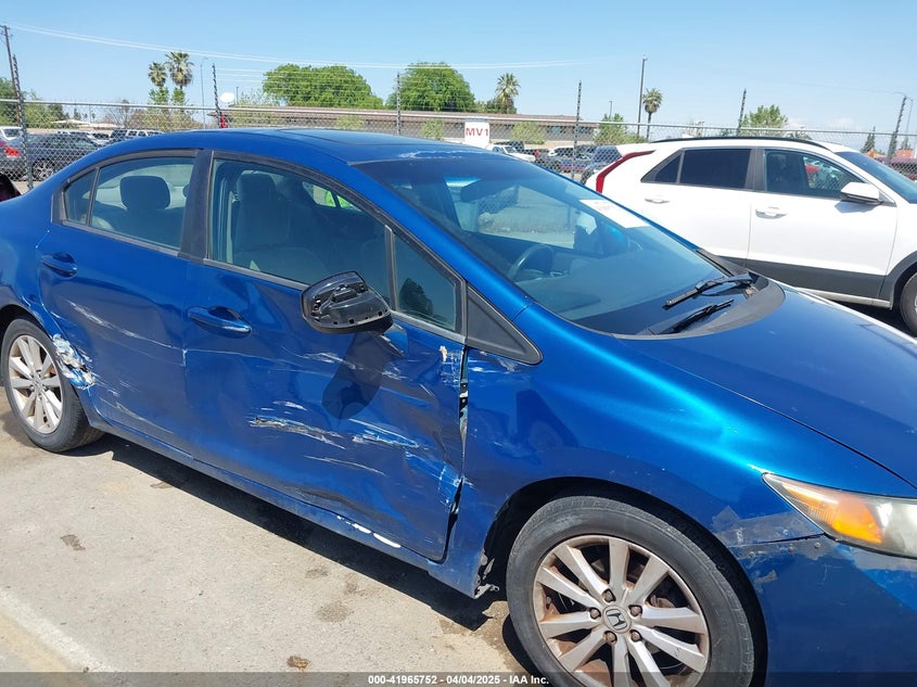 2012 HONDA CIVIC VIN: 19XFB2F81CE333672