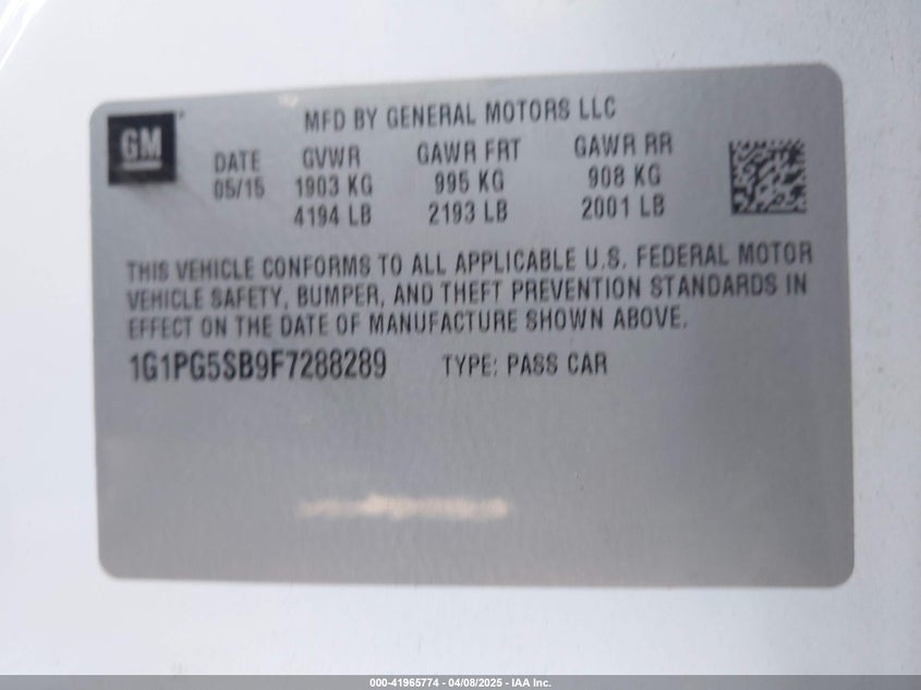 2015 CHEVROLET CRUZE LTZ - 1G1PG5SB9F7288289